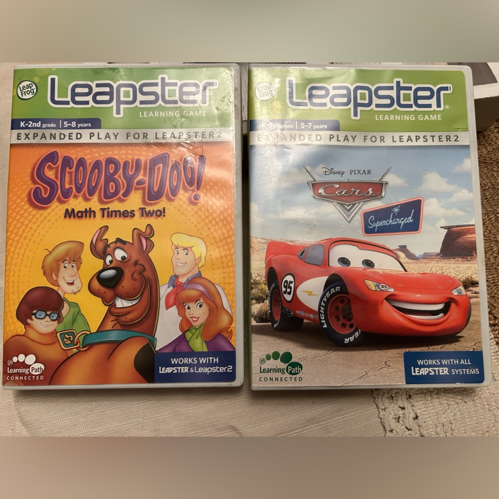 Leapster 2 leap frog  game Scooby-Doo and Cars Game Set